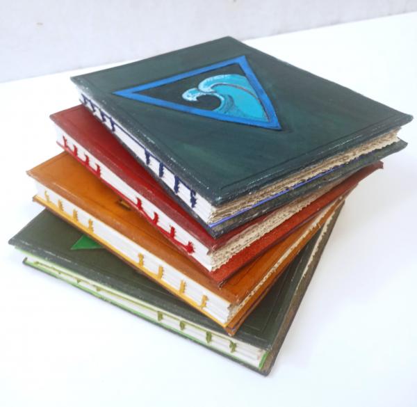 Four Elements Handmade Leather Covered Journal Set picture