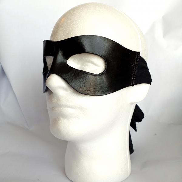 Black Leather Wrap Around Mask - The Lone Ranger