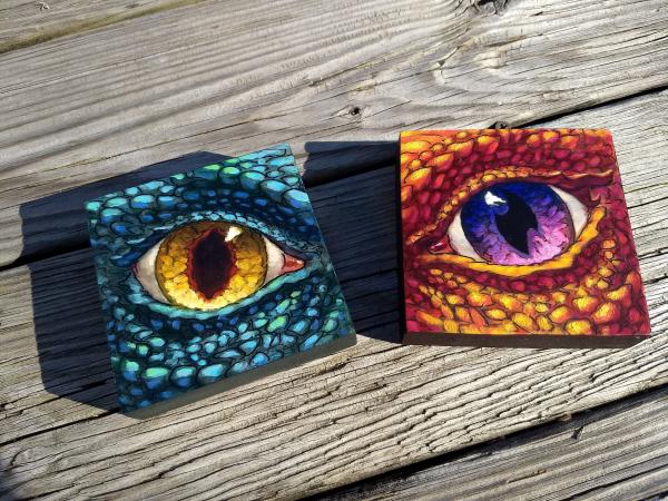 Custom dragon eye painting picture