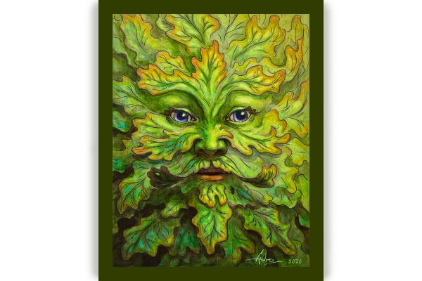 "GreenMan portrait: White Oak" print