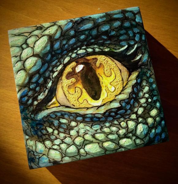 Custom dragon eye painting picture