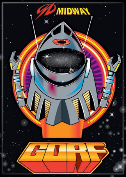 Midway Arcade Game Gorf Classic Name Logo Refrigerator Magnet NEW UNUSED picture