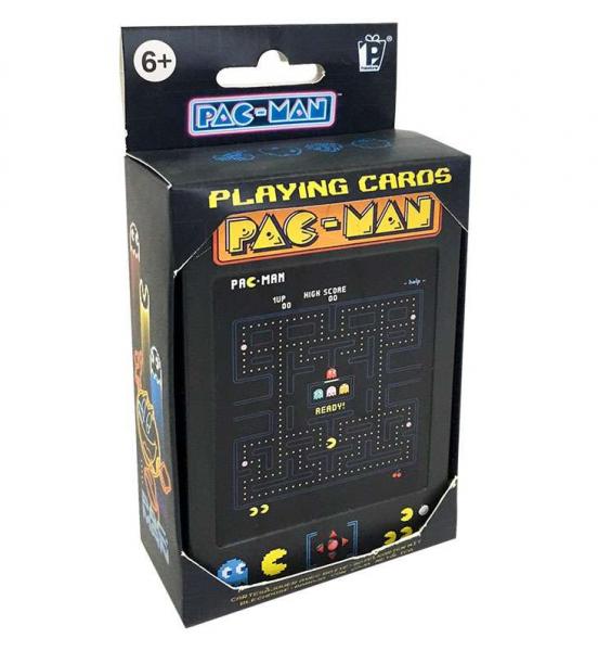 Pac Man Arcade Game Playing Cards Deck with Embossed Case NEW SEALED