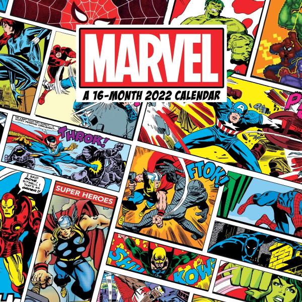 Marvel Comics Heroes Comic Book Art 16 Month 2022 Wall Calendar NEW SEALED picture