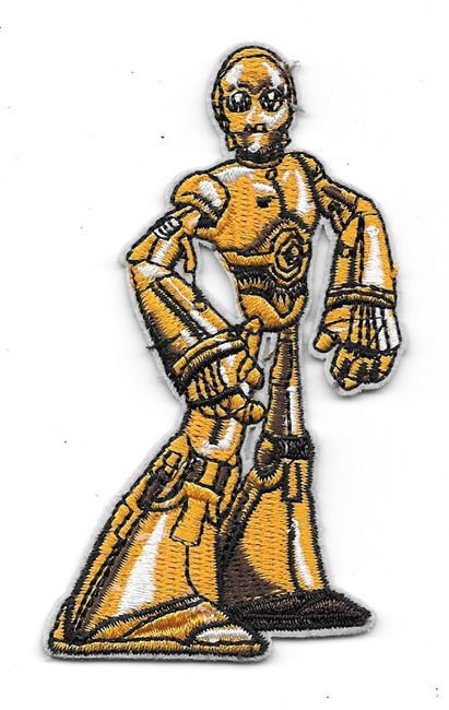 Star Wars C-3PO Droid Figure Embroidered Die-Cut Patch NEW UNUSED