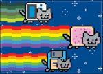 Nyan Cat Game Boy Poptart and Disk Images Refrigerator Magnet NEW UNUSED