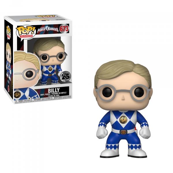 Power Rangers Billy Blue Ranger No Helmet Vinyl POP! Figure Toy #673 FUNKO MIB picture