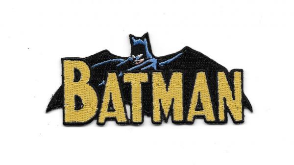 Batman 1970's Head, Cape and Name Comic Book Logo Embroidered Patch NEW UNUSED picture