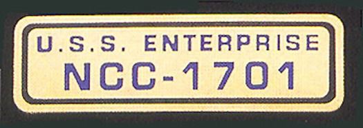 Star Trek USS Enterprise NCC-1701 Ships Plate Logo Metal Pin 1992 NEW UNUSED