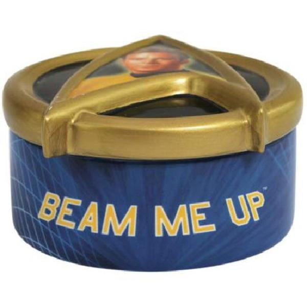 Star Trek Classic TV Captain Kirk Beam Me Up Resin Jewelry Trinket Box NEW BOXED