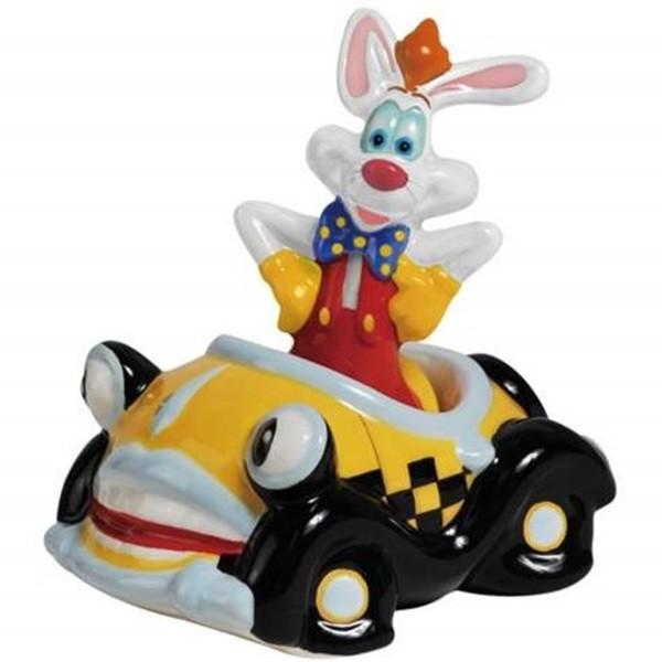 Walt Disney's Roger Rabbit in a Car Ceramic Salt and Pepper Shakers, NEW UNUSED