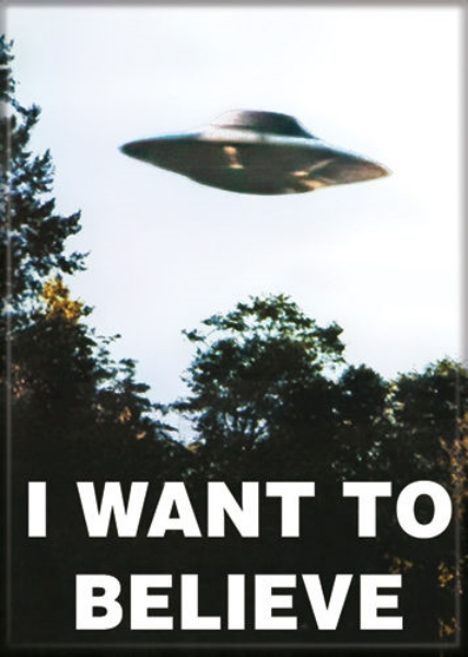 The X-Files TV Series I Want To Believe UFO Poster Photo Refrigerator Magnet NEW picture