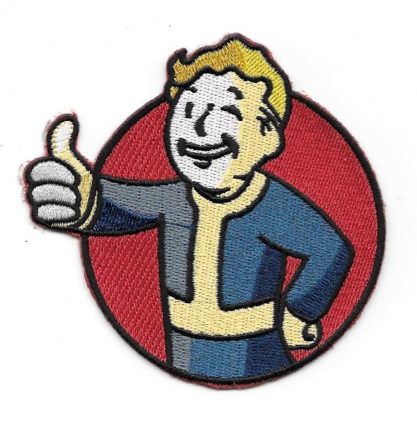 Fallout Video Game Vault Boy Logo Embroidered Patch, NEW UNUSED