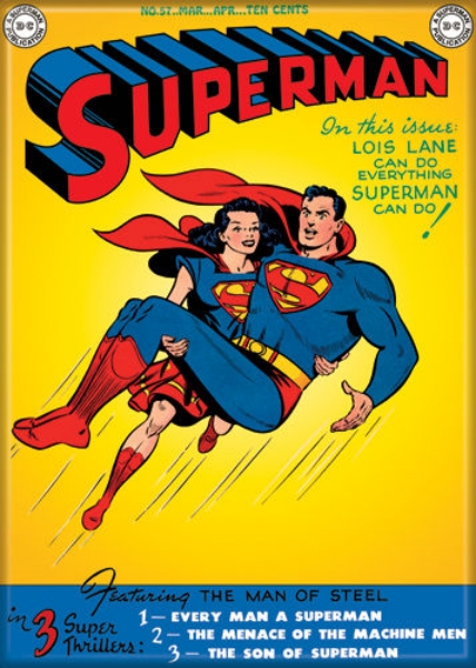 DC Comics Superman Golden Age Comic Book #57 Cover Refrigerator Magnet UNUSED