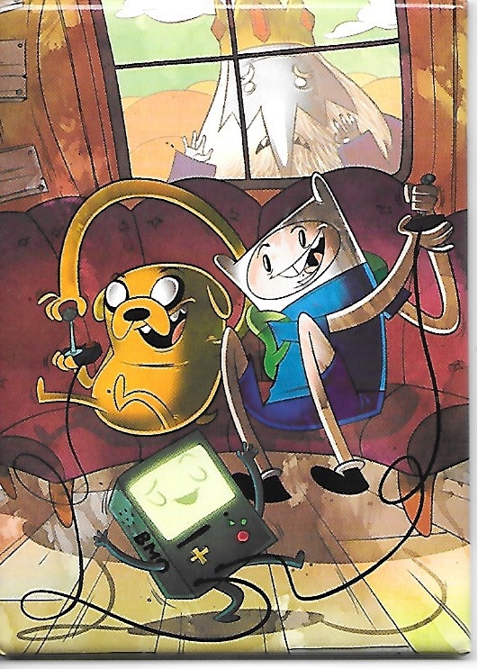 Adventure Time Animated TV Video Games On The Couch Refrigerator Magnet UNUSED