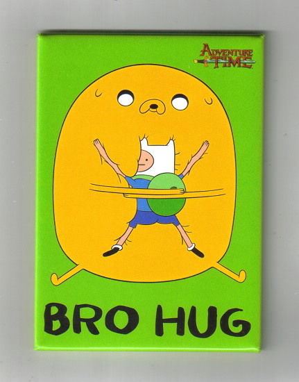 Adventure Time Finn and Jake in a Bro Hug Refrigerator Magnet, NEW UNUSED picture