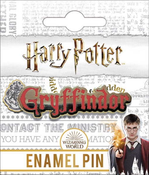 Harry Potter House of Gryffindor Name Logo Enamel Metal Pin NEW UNUSED ATB