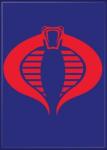 G.I. Joe Red Cobra Logo on Blue Comic Art Refrigerator Magnet NEW UNUSED