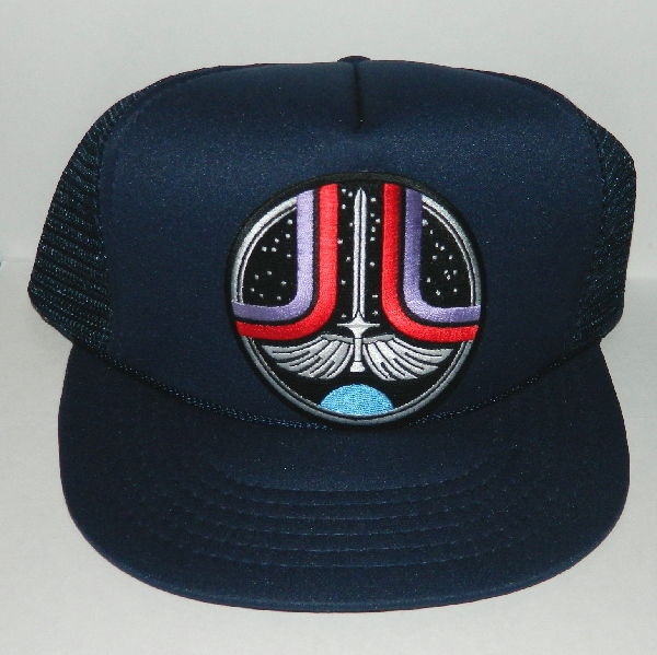 The Last Starfighter Movie Starfighters Logo Patch on a Black Baseball Cap Hat