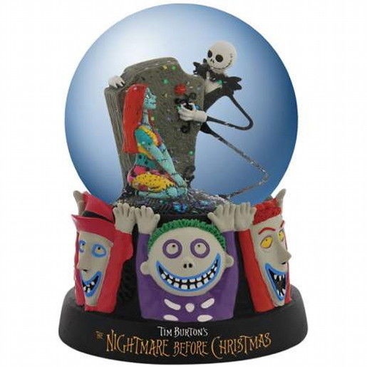 Nightmare Before Christmas Celebrating Our Love 85mm Water Globe, NEW BOXED picture