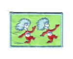 Dr. Seuss The Cat In The Hat Animated Things 1 & 2 Running Embroidered Patch NEW