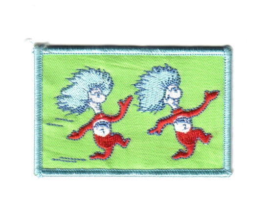 Dr. Seuss The Cat In The Hat Animated Things 1 & 2 Running Embroidered Patch NEW