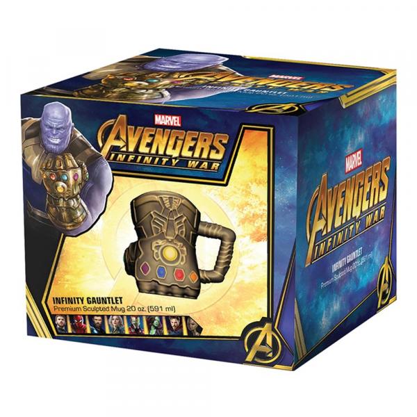 Marvel Avengers Infinity War Gauntlet 20 oz Sculpted Ceramic Mug NEW UNUSED
