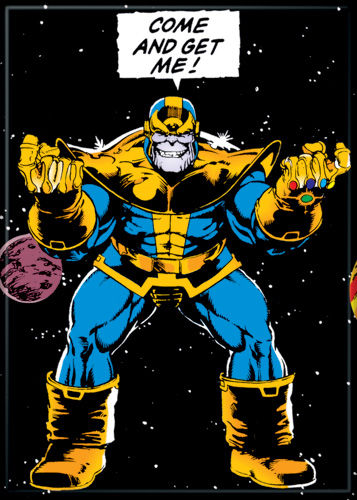Marvel Comics Thanos Figure Come and Get Me! Comic Art Refrigerator Magnet NEW