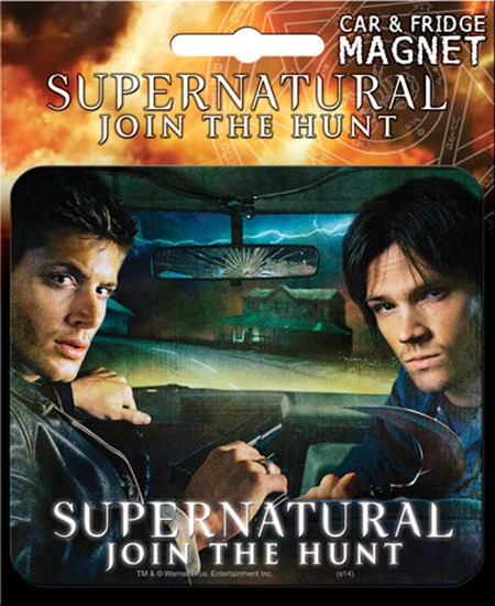 Supernatural TV Series Sam and Dean in their Car Photo Car Magnet, NEW UNUSED