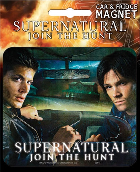 Supernatural TV Series Sam and Dean in their Car Photo Car Magnet, NEW UNUSED picture