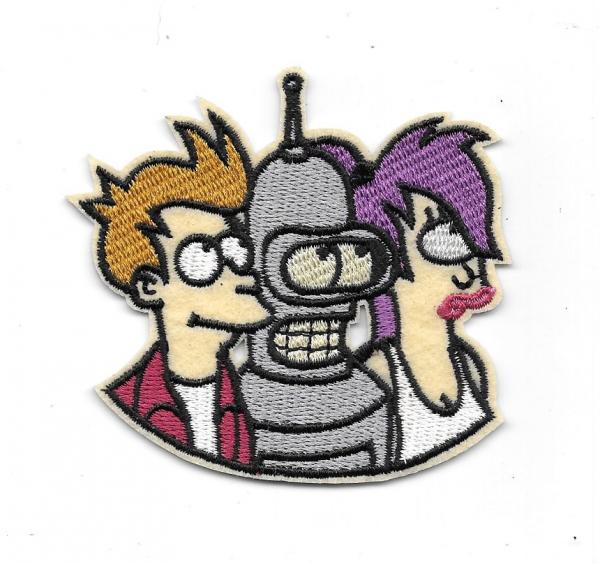 Futurama TV Series Fry Bender Leela Trio Images Embroidered Patch NEW UNUSED picture