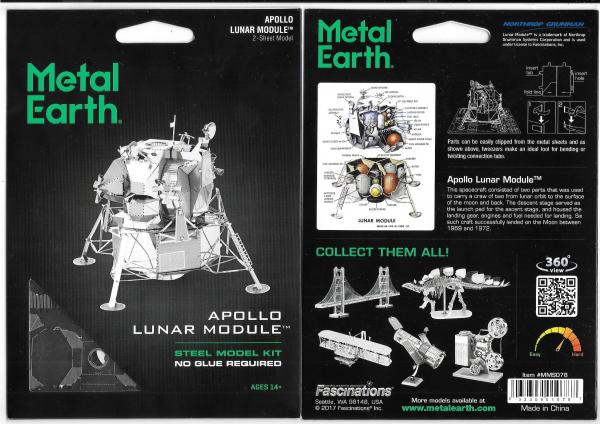 Apollo 11 Lunar Module Metal Earth Steel Model Kit NEW SEALED #MMS078 picture