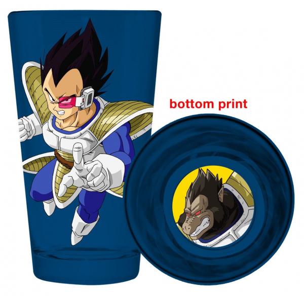 Dragon Ball Z Blue Bottom Print Pint Glass Vegeta Image DBZ Anime NEW UNUSED