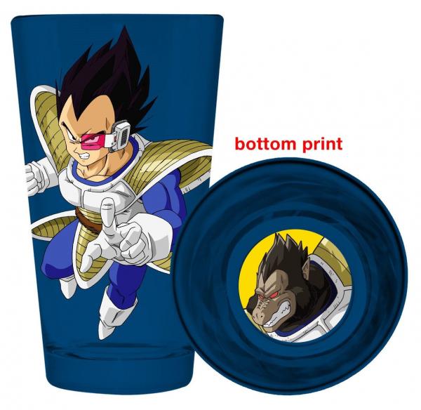 Dragon Ball Z Blue Bottom Print Pint Glass Vegeta Image DBZ Anime NEW UNUSED picture