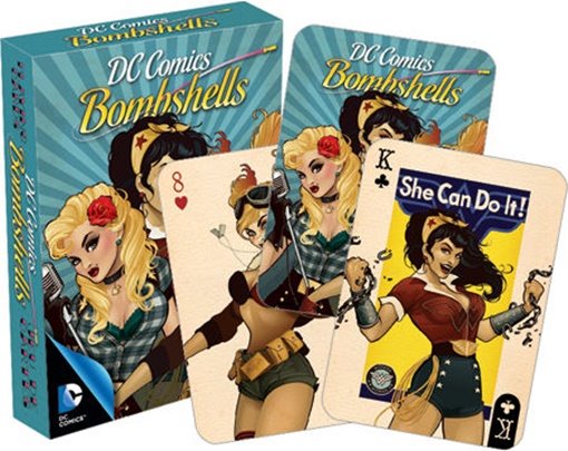 DC Comics Bombshells Comic Art Illustrated Poker Playing Cards Deck, NEW SEALED