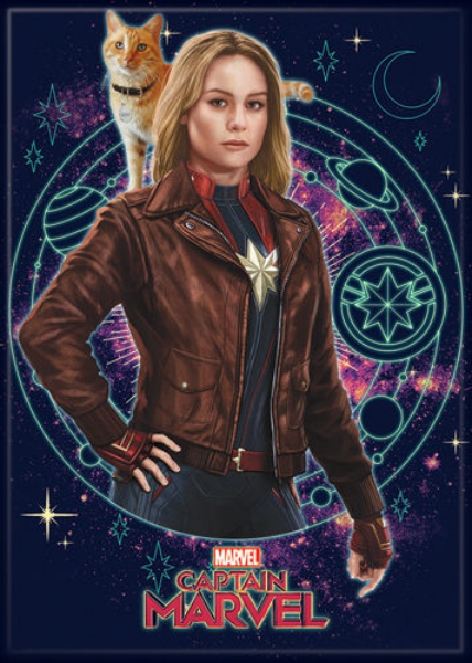 Captain Marvel Movie Carol with Goose the Cat Refrigerator Magnet NEW UNUSED picture