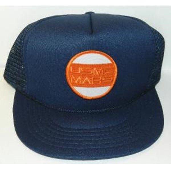 Space Above and Beyond TV Series USMC Mars Logo Patch on a Blue Baseball Cap Hat