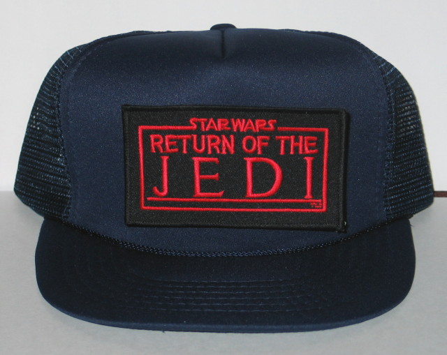 Star Wars Return of the Jedi Name Embroidered Patch on a Black Baseball Cap Hat