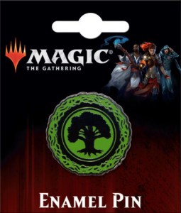 Magic the Gathering Card Game Green Forest Mana Logo Metal Enamel Pin NEW UNUSED picture