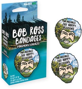Bob Ross The Joy of Painting Just Happy Accidents Box of 18 Illustrated Bandages picture