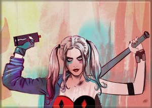 DC Comics Harley Quinn Meets Betty and Veronica Art Refrigerator Magnet NEW picture