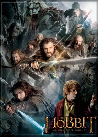 The Hobbit Unexpected Journey Cast Photo Refrigerator Magnet Lord of the Rings