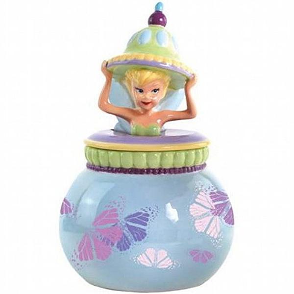 Walt Disney Peter Pan's Tinker Bell Fairy Dust Ceramic Cookie Jar, NEW UNUSED picture