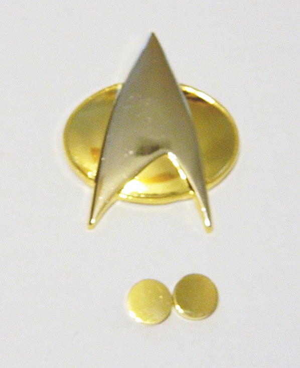 Star Trek: The Next Generation Lieutenant Communicator & Rank Pips Pin Set NEW