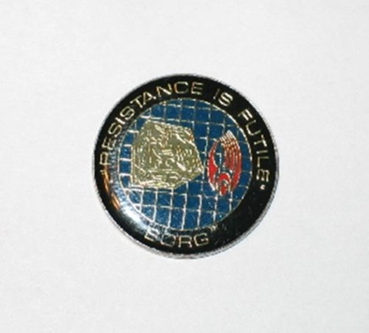 Star Trek: The Next Generation Borg Resistance Logo Metal Enamel Pin 1996 UNUSED
