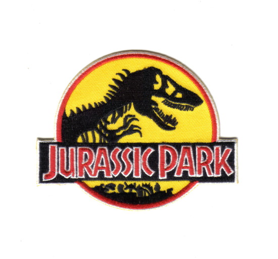 Jurassic Park Movies Classic Logo Embroidered Patch, NEW UNUSED