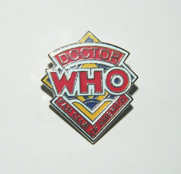 Doctor Who Original Logo Fan Club Cloisonne Metal Pin (c) 1982 NEW UNUSED picture