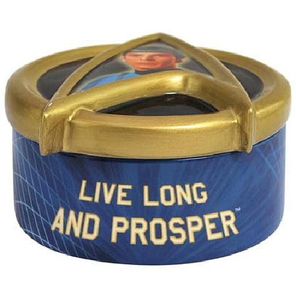 Star Trek Classic Mr. Spock Live Long & Prosper Resin Jewelry Trinket Box SEALED