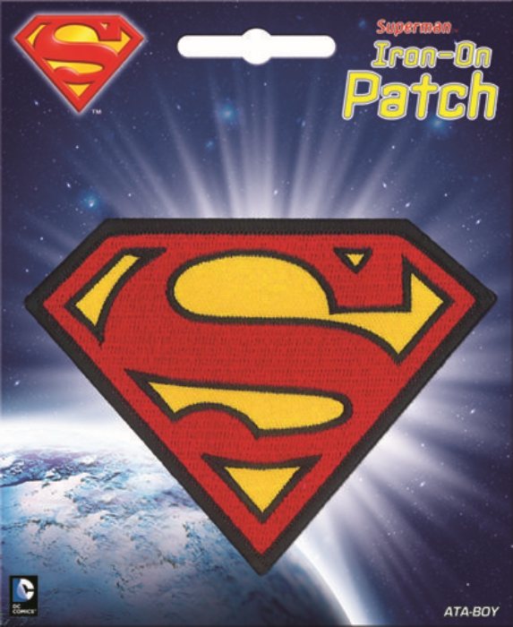 DC Comics Superman Large S Chest Logo 4" Wide Embroidered Patch NEW UNUSED picture