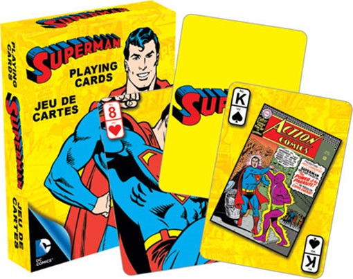 DC Comics Superman Retro Comic Art Illustrated Poker Playing Cards, NEW SEALED picture